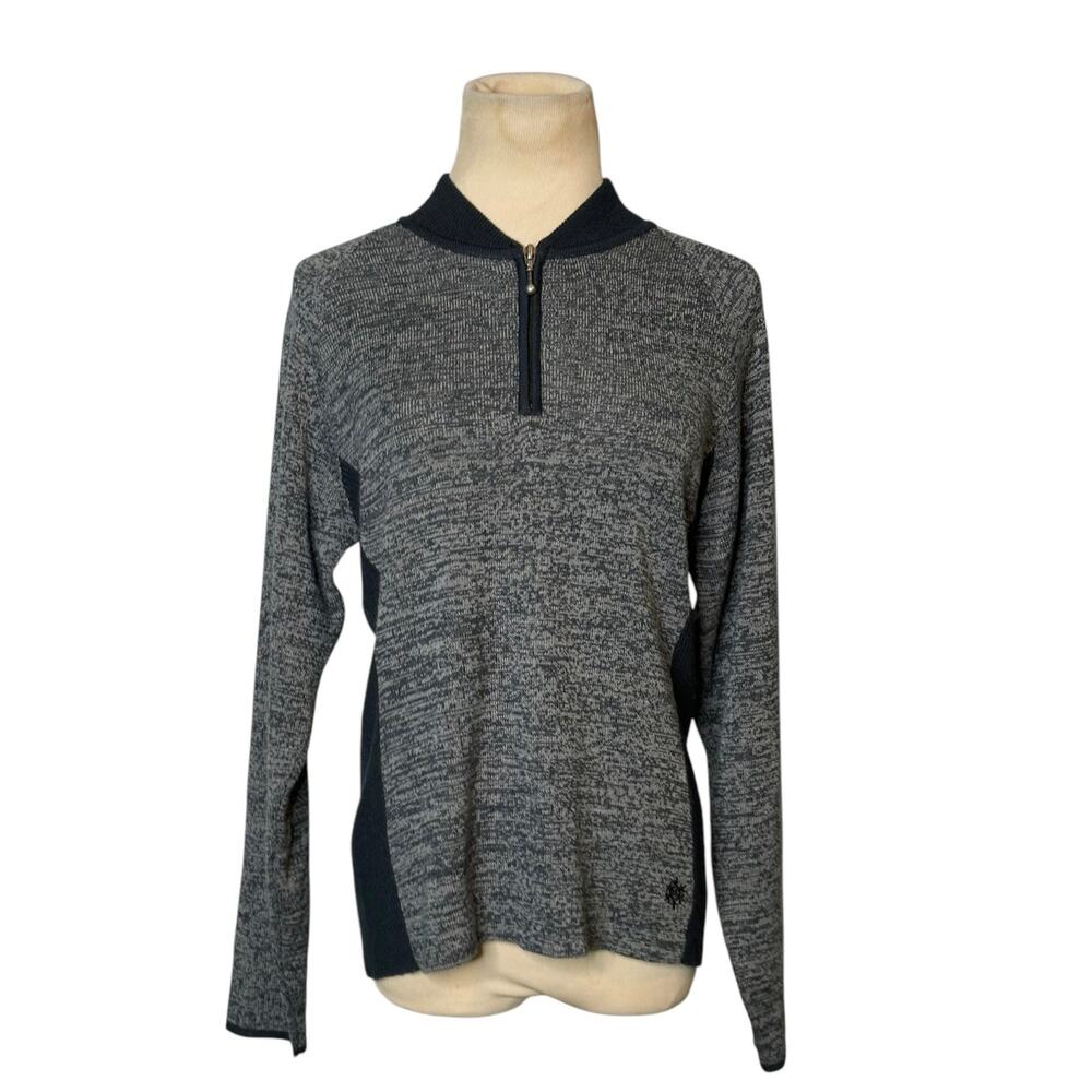 Betty Rides gray black long sleeves pullover sweatshirt size Medium